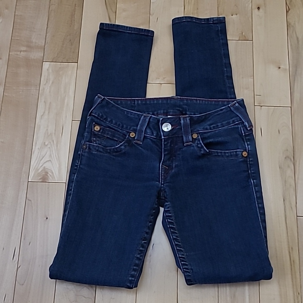 True Religion Women's Skinny Jeans in Deep Indigo